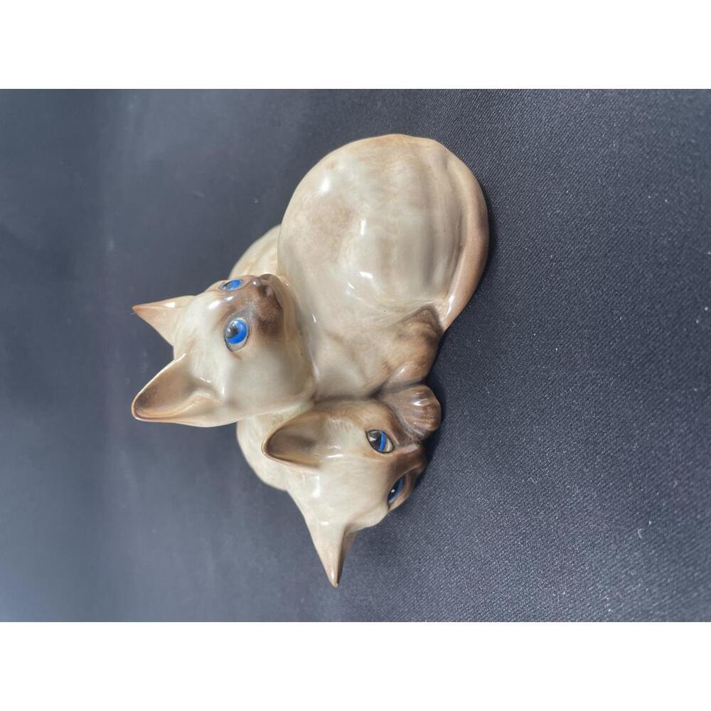 Vintage Beswick Siamese Kittens Figurine #1296~C. 1948
